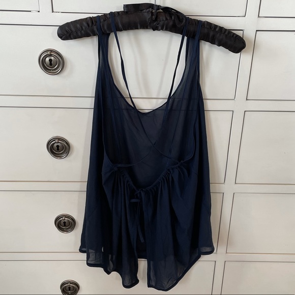 LULULEMON navy mesh back detail tank top - Picture 2 of 4